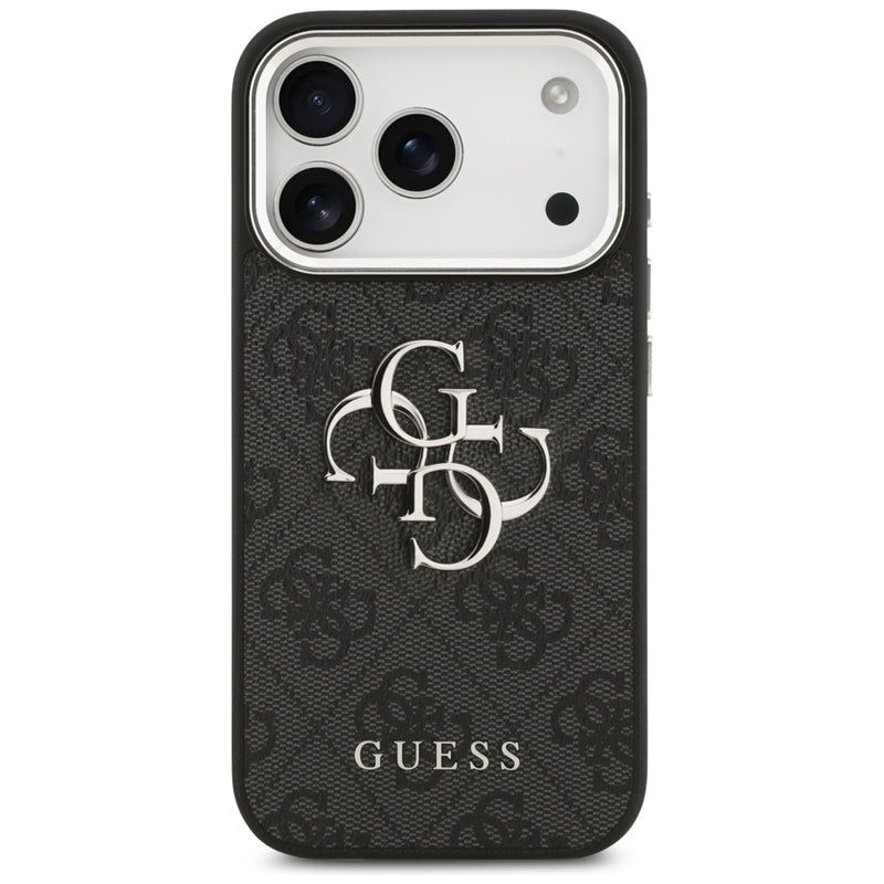 Guess 4G Big 4G Classic Logo - Dėklas iPhone 17 Pro Max (Juoda / Sidabrinė)