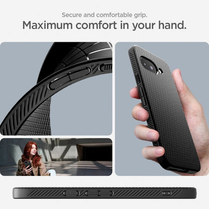 Spigen Liquid Air - dėklas, skirtas Google Pixel 9a (matinė juoda)