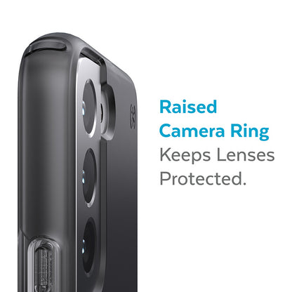 Speck Presidio Perfect-Mist – dėklas, skirtas Samsung Galaxy S22+ su MICROBAN (Obsidiano)