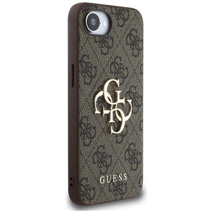 Guess 4G Big Logo – dėklas iPhone 16e (rudas)