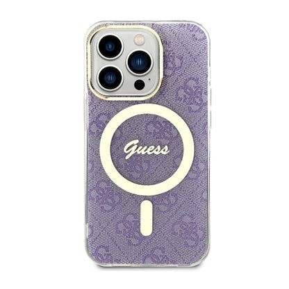 Guess 4G MagSafe – dėklas skirtas „iPhone 14 Pro“ (violetinė)