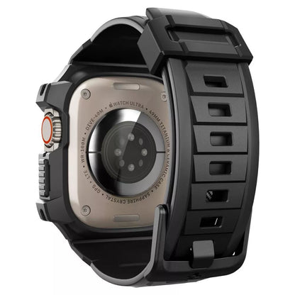 Spigen Rugged Armor Pro dėklas – apyrankė su dėklu, skirta Apple Watch Ultra 49 mm (juoda)