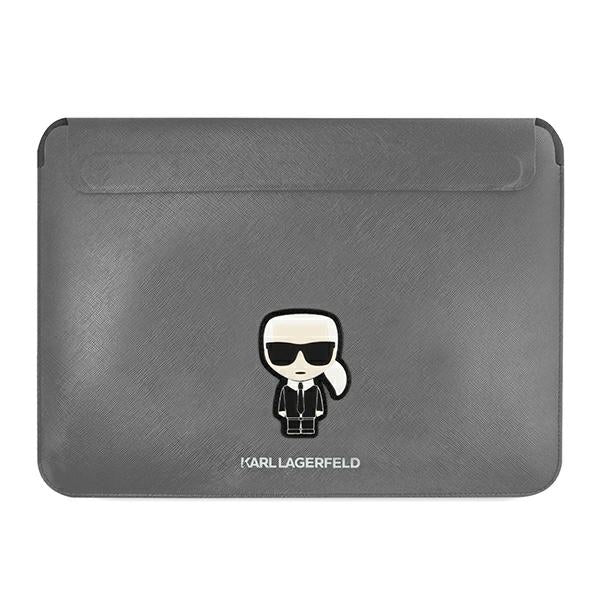 Karl Lagerfeld Saffiano Ikonik Sleeve – nešiojamojo kompiuterio dėklas 13" / 14" (juodas)