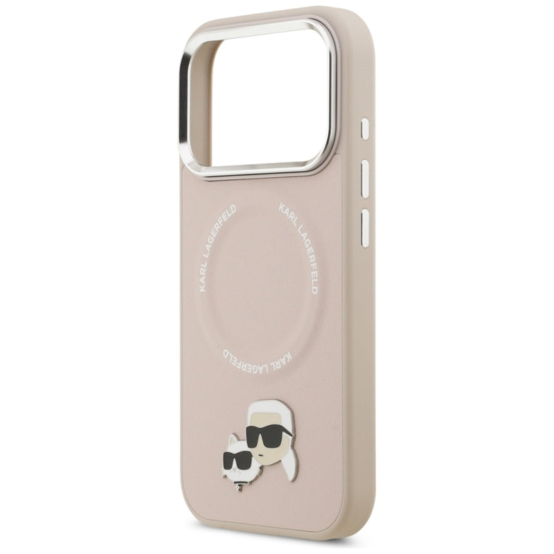 Karl Lagerfeld Karl & Choupette Smeigtukai MagSafe dėklas iPhone 17 Pro (rožinis)