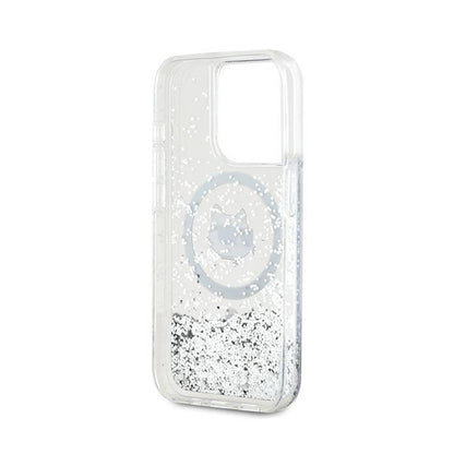 Karl Lagerfeld Liquid Glitter Choupette Head MagSafe - iPhone 13 Pro dėklas (skaidrus)