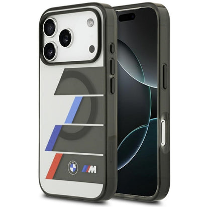 BMW M IML Metal Mygtukai Trikolorių Linijų MagSafe - Dėklas iPhone 17 Pro Max (antracitas)