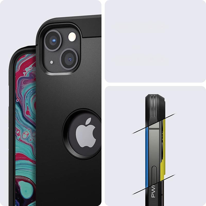 Spigen Tough Armor – dėklas, skirtas „iPhone 13“ (juodas)