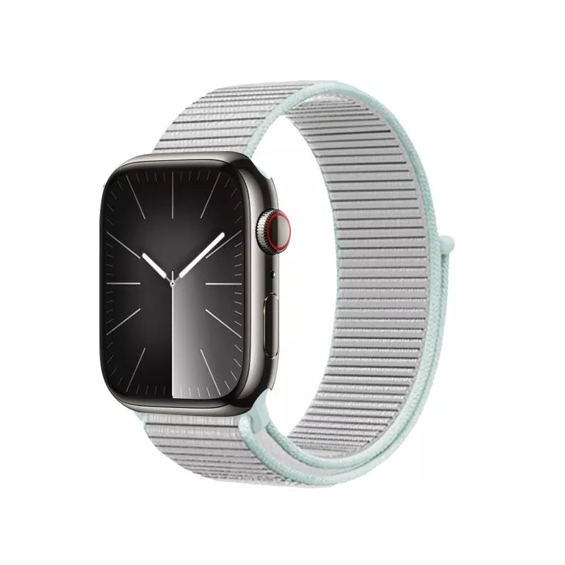 Crong Nylon – sportinis dirželis skirtas Apple Watch 38/40/41/42 mm (Pastelinis pilkas)