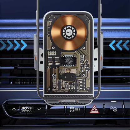 WEKOME WP-U204 Vanguard Series - Automobilinis laikiklis su belaidžiu įkrovimu 15W (juodas)