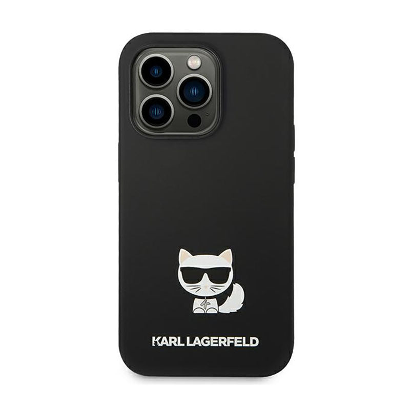 Karl Lagerfeld Choupette Body – dėklas, skirtas iPhone 14 Pro (juodas)
