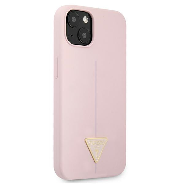 Guess Silicone Triangle Logo - dėklas iPhone 13 mini (violetinė)