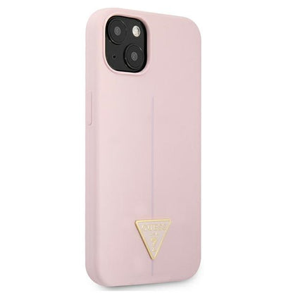 Guess Silicone Triangle Logo - dėklas iPhone 13 mini (violetinė)