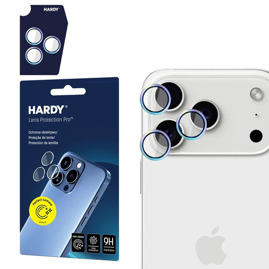 3mk HARDY Objektyvo Apsauga Pro – Objektyvo stiklas, skirtas iPhone 17 Pro / iPhone 17 Pro Max (Vaivorykštinis)