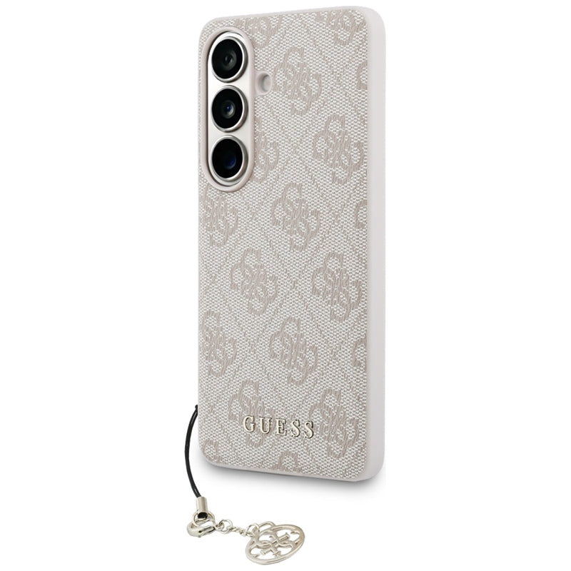 Guess 4G Classic Logo Charm MagSafe - Samsung Galaxy S26 dėklas (Rožinė)