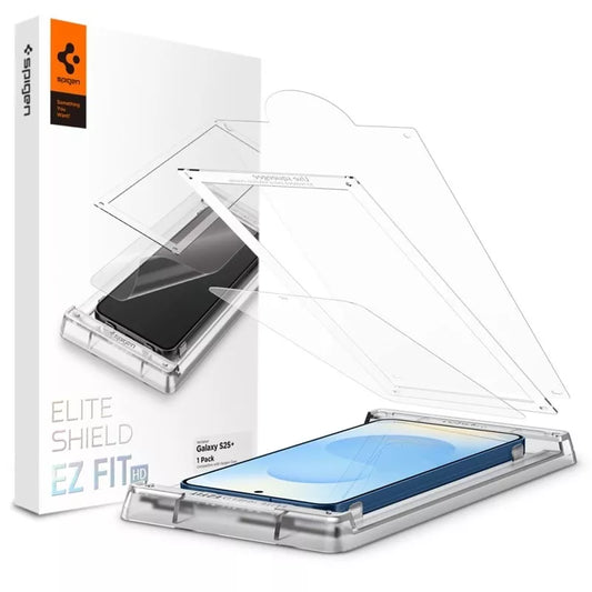 Spigen Elite Shield EZ Fit HD – hidrogelio ekrano apsauga, skirta Samsung Galaxy S25+ (skaidri)