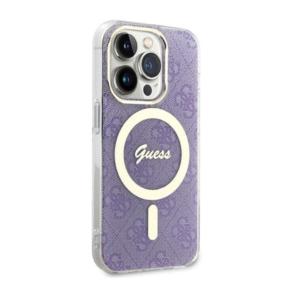 Guess 4G MagSafe – dėklas skirtas „iPhone 14 Pro“ (violetinė)