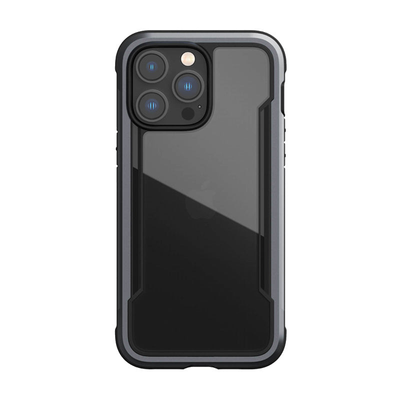 X-Doria Raptic Shield – aliuminio dėklas skirtas iPhone 14 Pro Max (atsparus kritimui iki 3 m) (juoda)