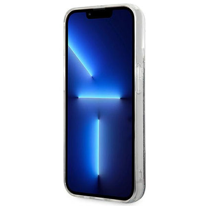 Karl Lagerfeld Monogram Liquid Glitter – dėklas iPhone 14 Pro (juodas)