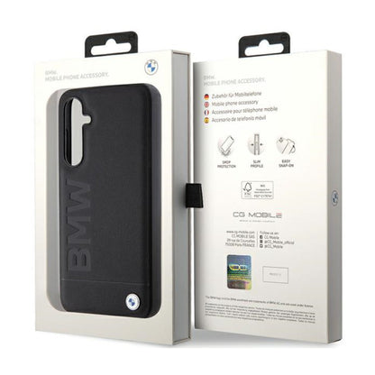 BMW Leather Hot Stamp – "Samsung Galaxy S23 FE" dėklas (juodas)