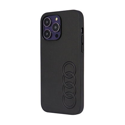 Audi sintetinis odos dėklas, skirtas „iPhone 14 Pro Max“ (juodas)