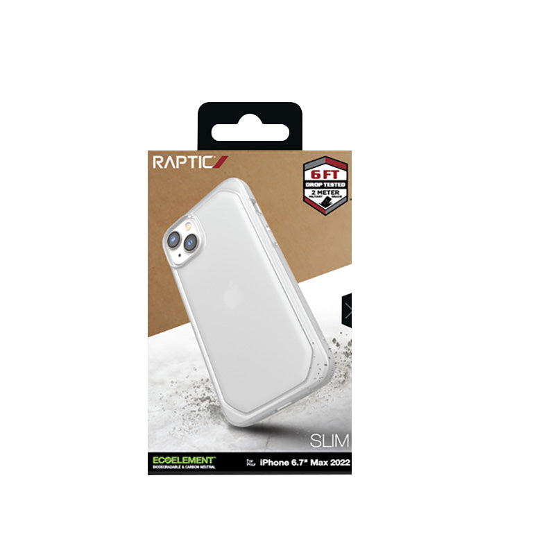 X-Doria Raptic Slim – biologiškai skaidomas dėklas, skirtas „iPhone 14 Plus“ (skaidrus)