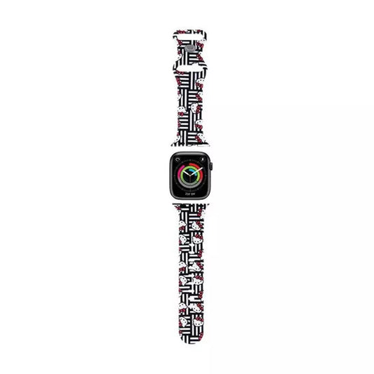 Hello Kitty silikoninės galvutės ir juostelės – dirželis, skirtas „Apple Watch“ 38/40/41 mm (juodas)
