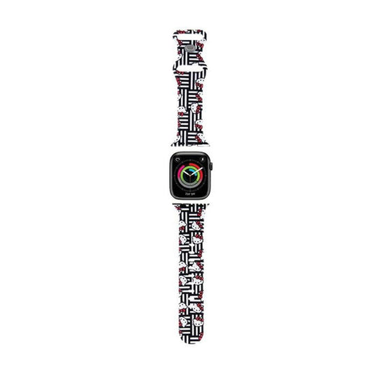 Hello Kitty silikoninės galvutės ir juostelės – dirželis, skirtas „Apple Watch“ 38/40/41 mm (juodas)