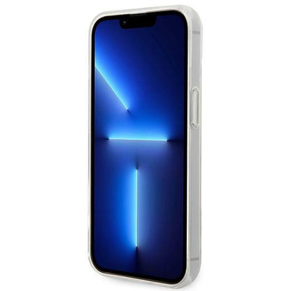 Karl Lagerfeld odos perforuotas logotipo dėklas „iPhone 14 Plus“