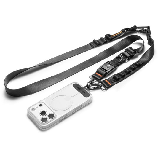 Spigen DA30M Dirželis Per Petį Crossbody – Universalus telefono dirželis / raištis (juodas)