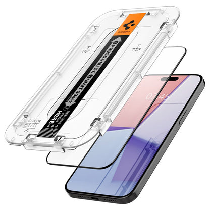 Spigen GLAS.TR EZ FIT FC – grūdintas stiklas skirtas iPhone 15 Pro Max (juodas rėmelis)