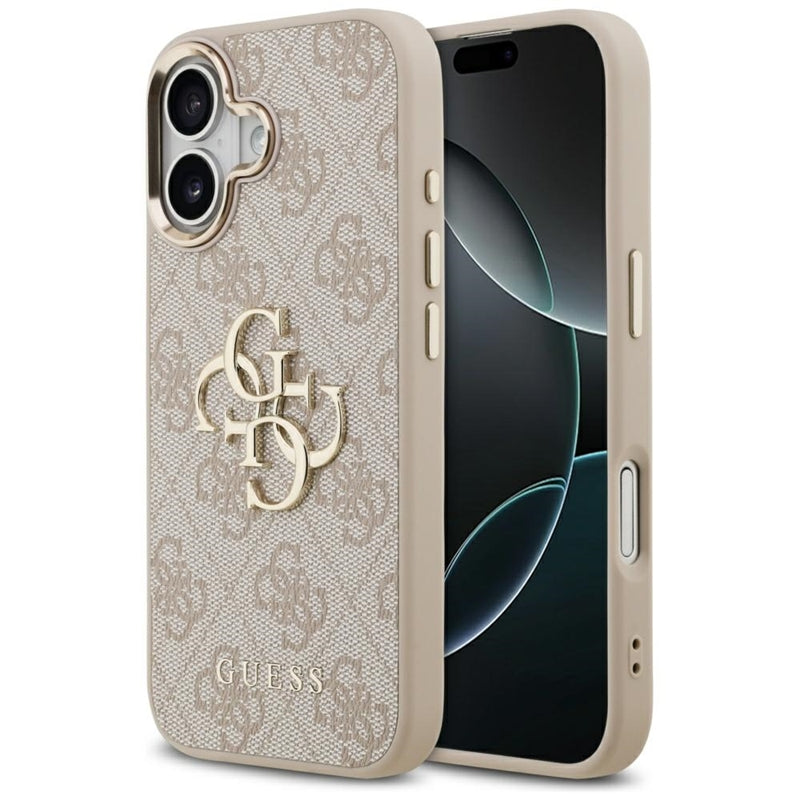Guess 4G Big 4G Classic Logo dėklas iPhone 17 (Rožinė / Auksinė)