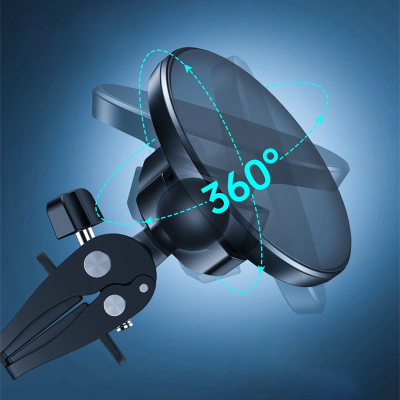 Crong Carclip Magnetic - magnetinis automobilinis laikiklis MagSafe (juodas)