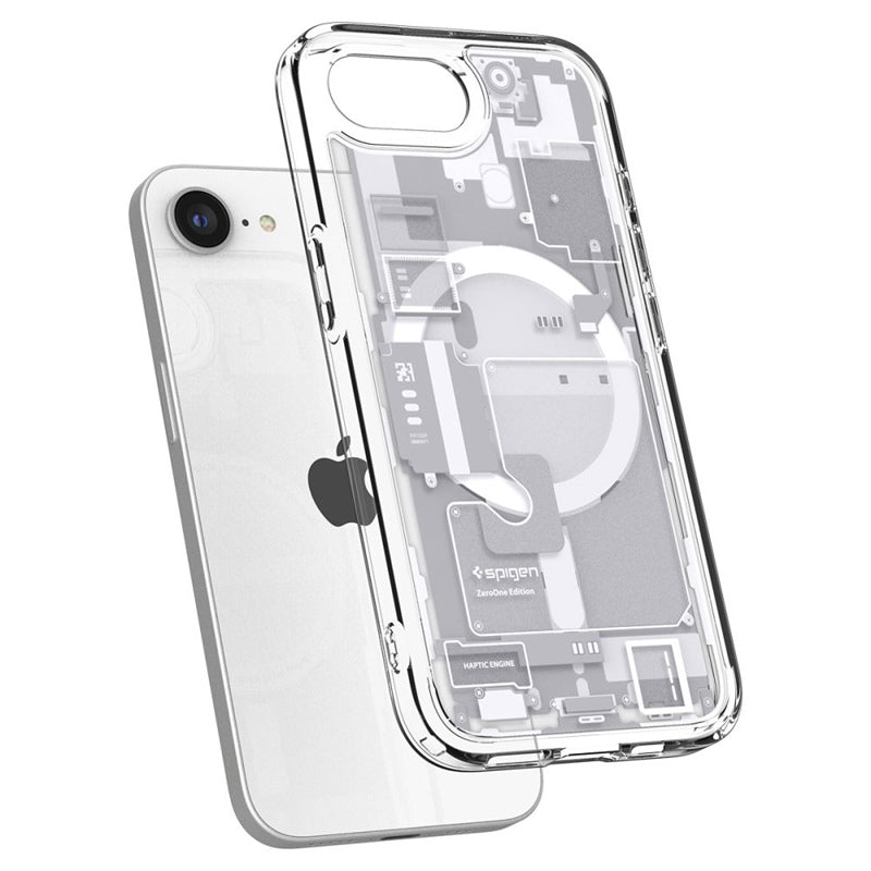 Spigen Ultra Hybrid Mag MagSafe - dėklas iPhone 17e / 16e (Zero One White)