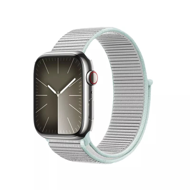 Crong Nylon – sportinis dirželis skirtas Apple Watch 38/40/41/42 mm (Pastelinis pilkas)