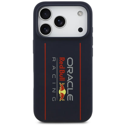 Red Bull Silikoninis Oversize Vertikalus Logotipas MagSafe - iPhone 17 Pro dėklas (Tamsiai Mėlynas)