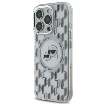 Karl Lagerfeld IML Monogram Karl & Choupette Head MagSafe – dėklas iPhone 16 Pro (skaidrus)