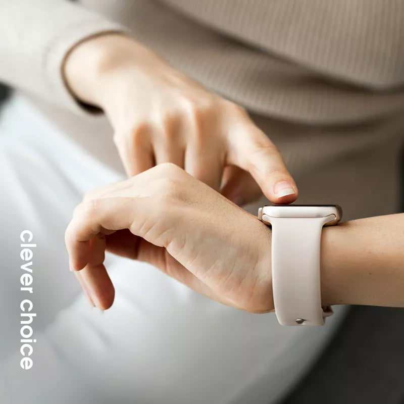 Crong Liquid – dirželis Apple Watch 38/40/41/42 mm (akmens smėlio spalvos)