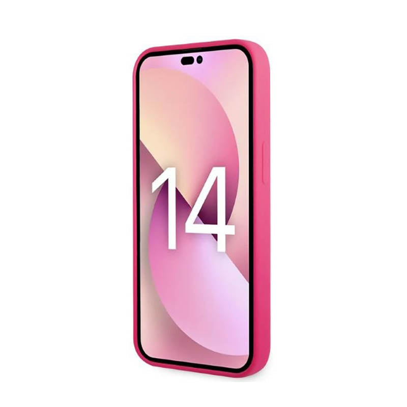 Karl Lagerfeld Silicone RSG – dėklas, skirtas iPhone 14 Plus (rožinė)