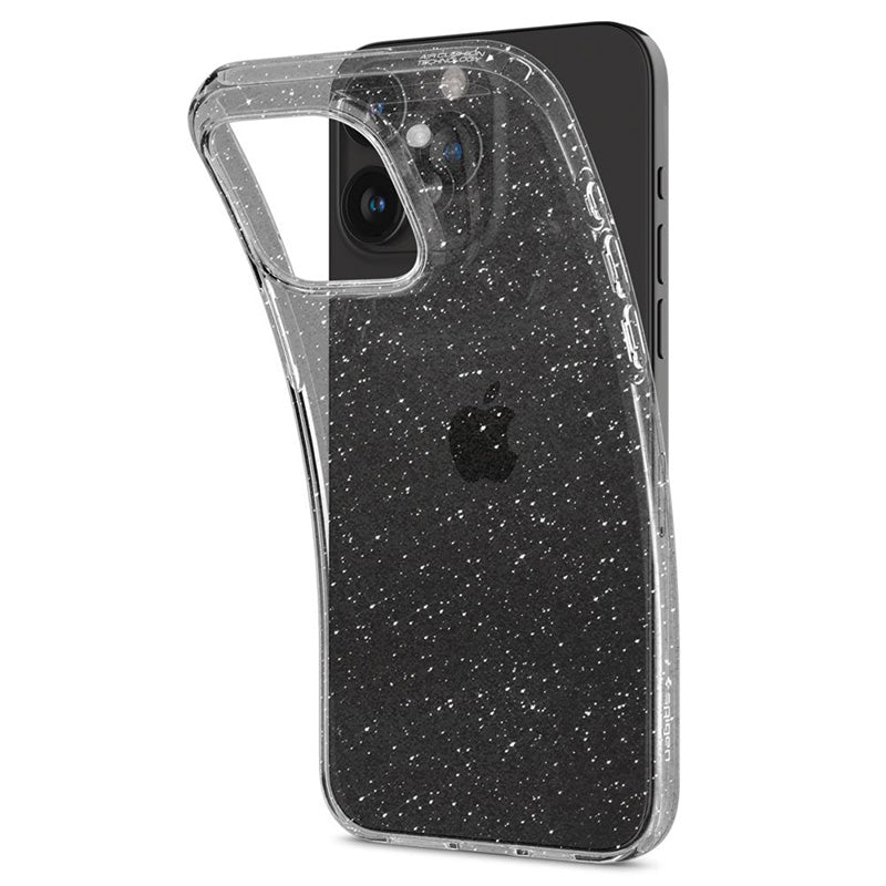 Spigen Liquid Crystal Glitter – dėklas, skirtas „iPhone 15 Pro Max“ (permatomas)