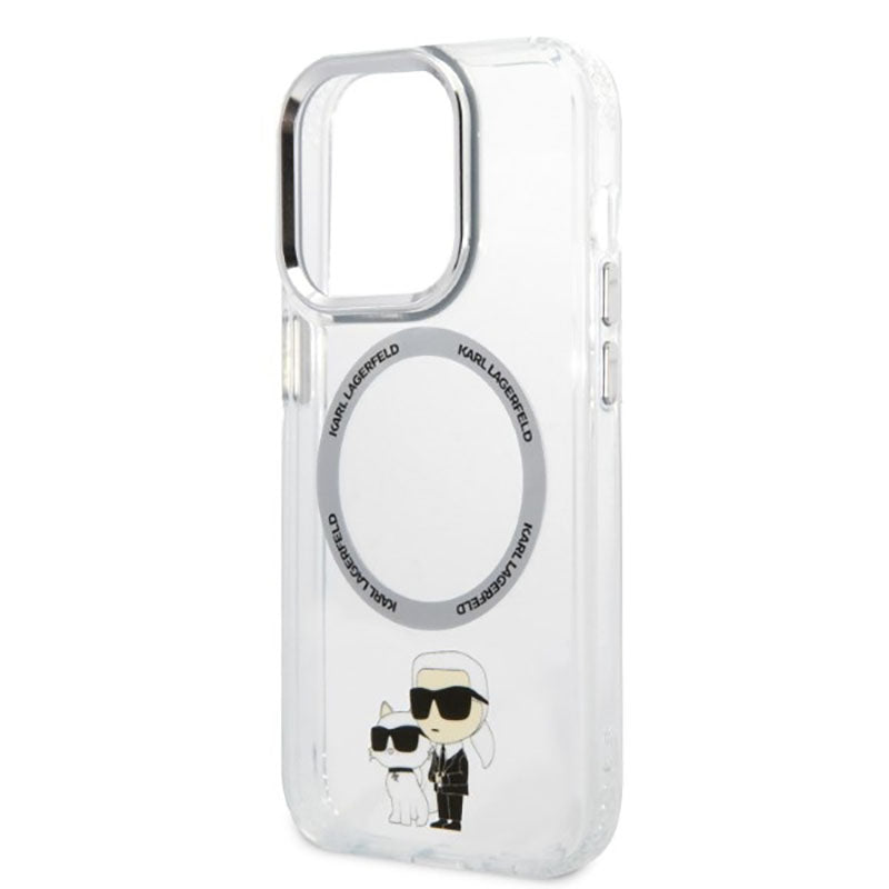 Karl Lagerfeld IML NFT Karl & Choupette MagSafe - Dėklas, skirtas „iPhone 14 Pro“ (skaidrus)