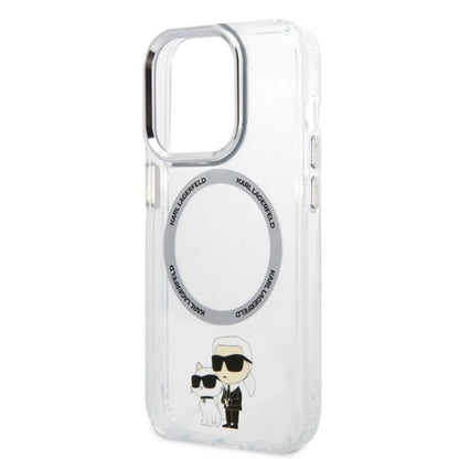 Karl Lagerfeld IML NFT Karl & Choupette MagSafe - Dėklas, skirtas „iPhone 14 Pro“ (skaidrus)