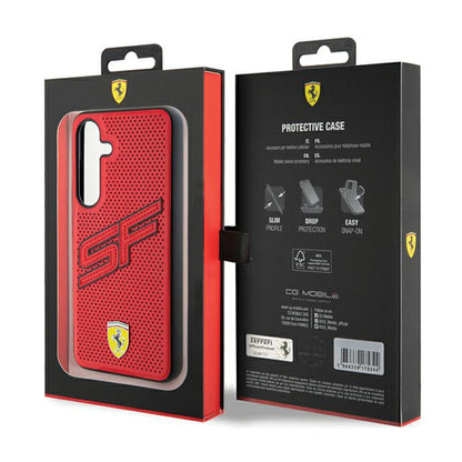 Ferrari Big SF Perforated – dėklas, skirtas „Samsung Galaxy S24+“ (raudonas)