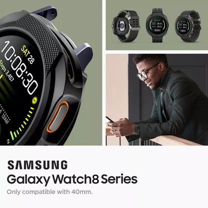 Spigen Liquid Air – Dėklas, skirtas Samsung Galaxy Watch 8 40 mm (Matinė juoda)