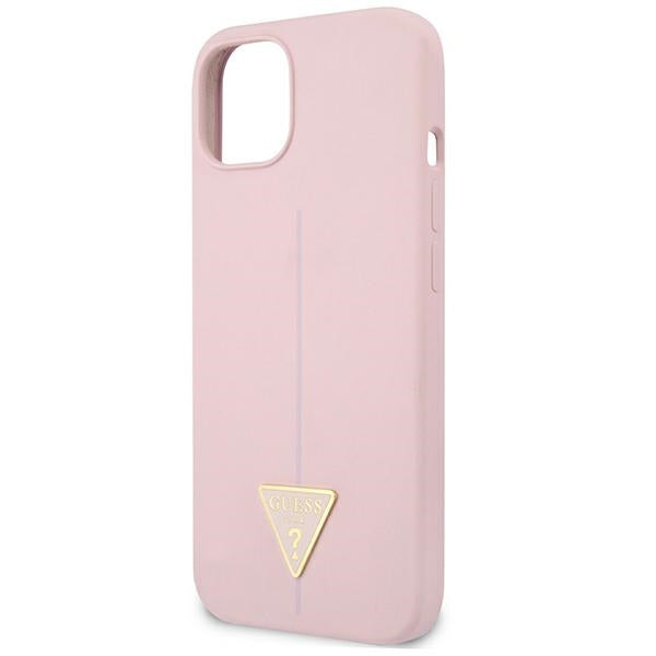 Guess Silicone Triangle Logo - dėklas iPhone 13 mini (violetinė)