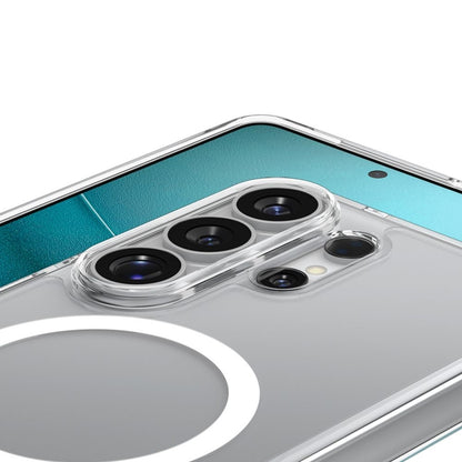 Spigen Ultra Hybrid Mag MagSafe dėklas, skirtas Samsung Galaxy S26 Ultra (Skaidrus/Baltas)