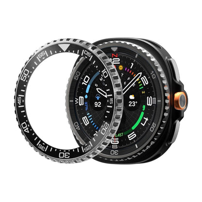 Spigen Bezel Tune Pro Diver - Dėklas / Apsauginis rėmelis, skirtas Samsung Galaxy Watch 8 Classic 46 mm (Sidabrinis)
