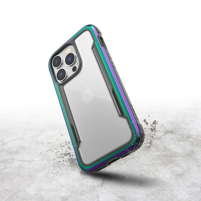 X-Doria Raptic Shield – aliuminio dėklas iPhone 14 Pro (atsparumas kritimui iš 3m) (persiliejančių spalvų)