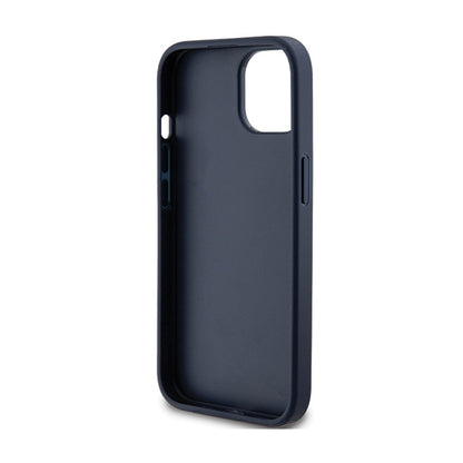 Guess 4G Triangle Metal Logo - dėklas iPhone 15 Plus (mėlynas)