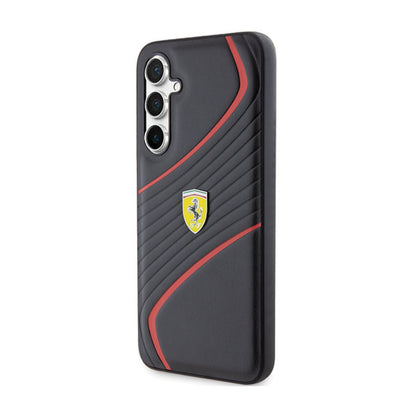 Ferrari Twist Metal Logo - Samsung Galaxy S23 FE dėklas (juodas)