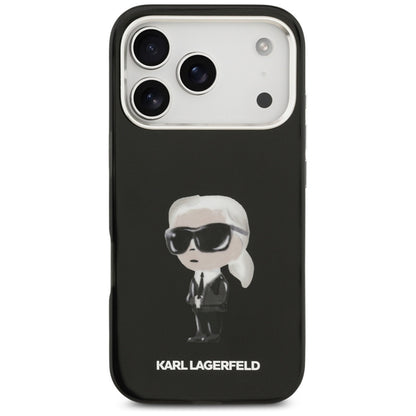 Karl Lagerfeld IML Aquarelle Karl & Logo MagSafe dėklas iPhone 17 Pro (juodas)